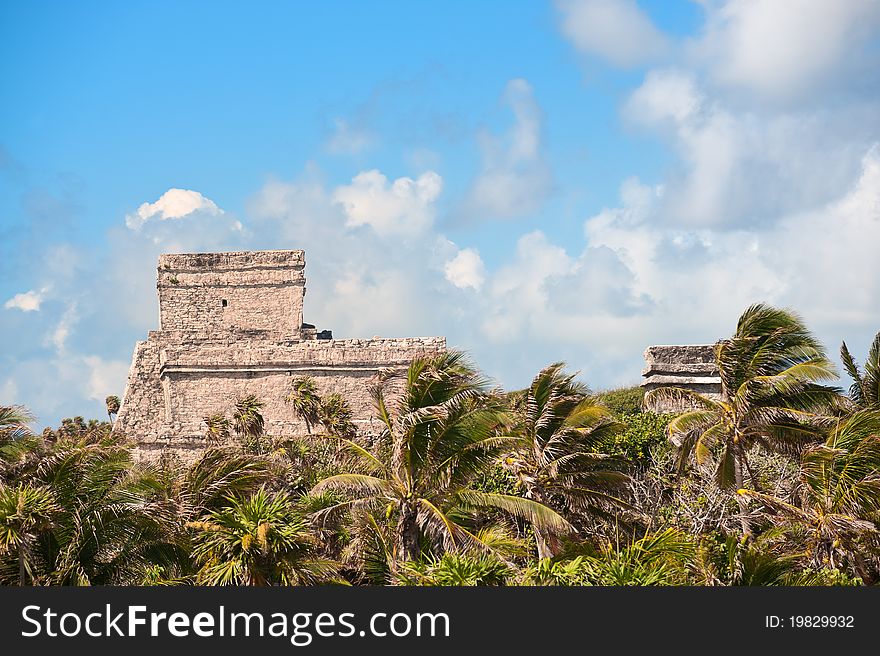 Tulum maya ruins yucatan peninsula,  Mexico.