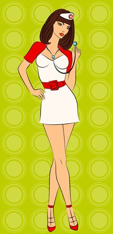 Nurse With Stethoscope . Stock Images Nurse With Stethoscope . Stock Images
