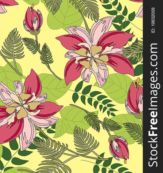 Beautiful a seamless pattern floral