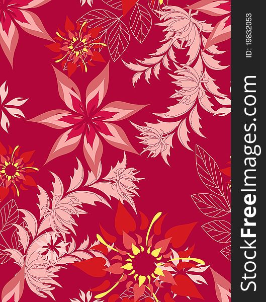Beautiful a seamless pattern floral