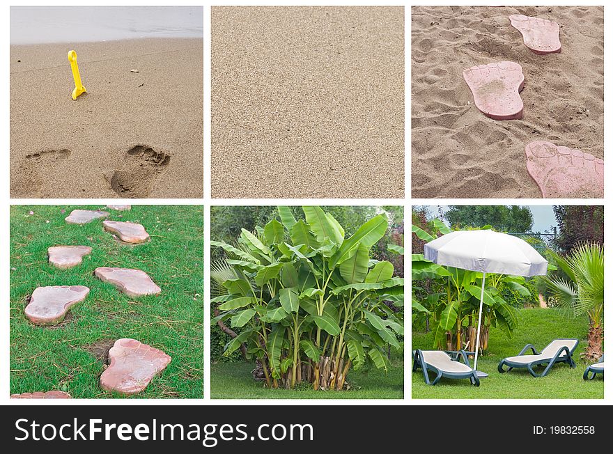 Beautiful photos of sandy and green beaches. Beautiful photos of sandy and green beaches