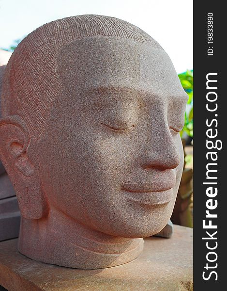 Image of carving statue face. Image of carving statue face
