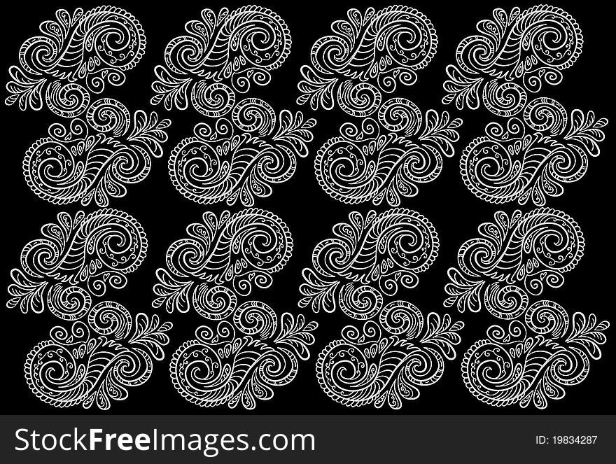 Abstract pattern. Seamless floral background. Vector.