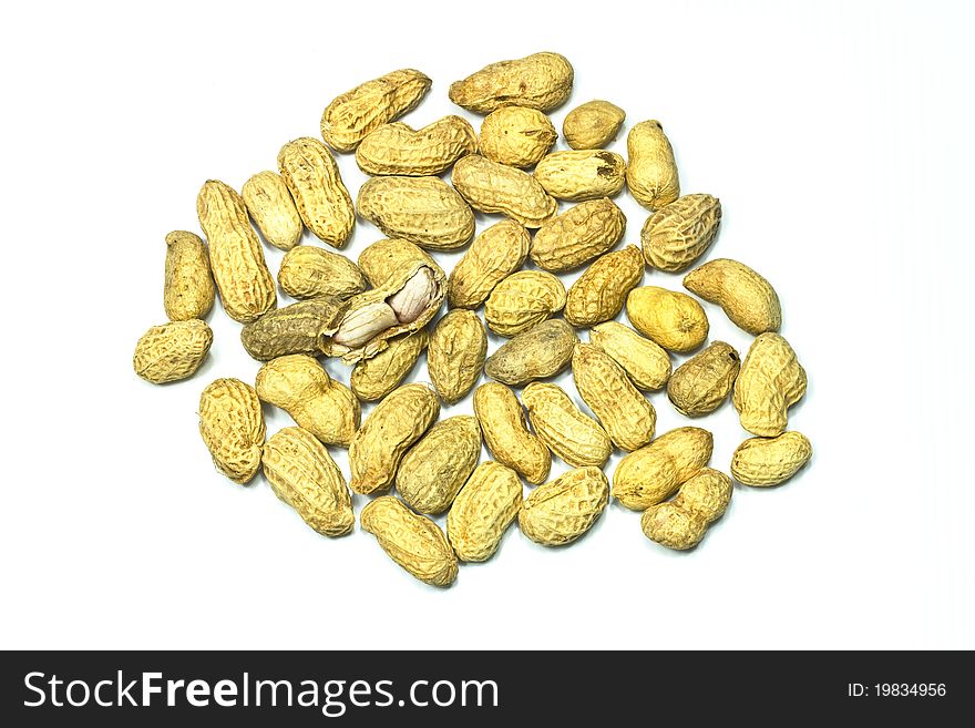 Peanuts Isolated On White