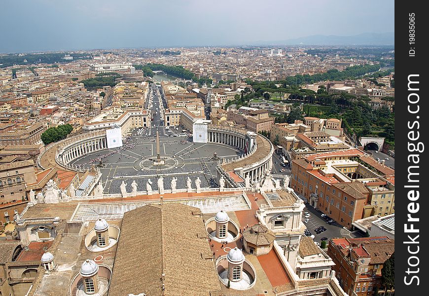 St.Peter's Square,Vatican-view from above