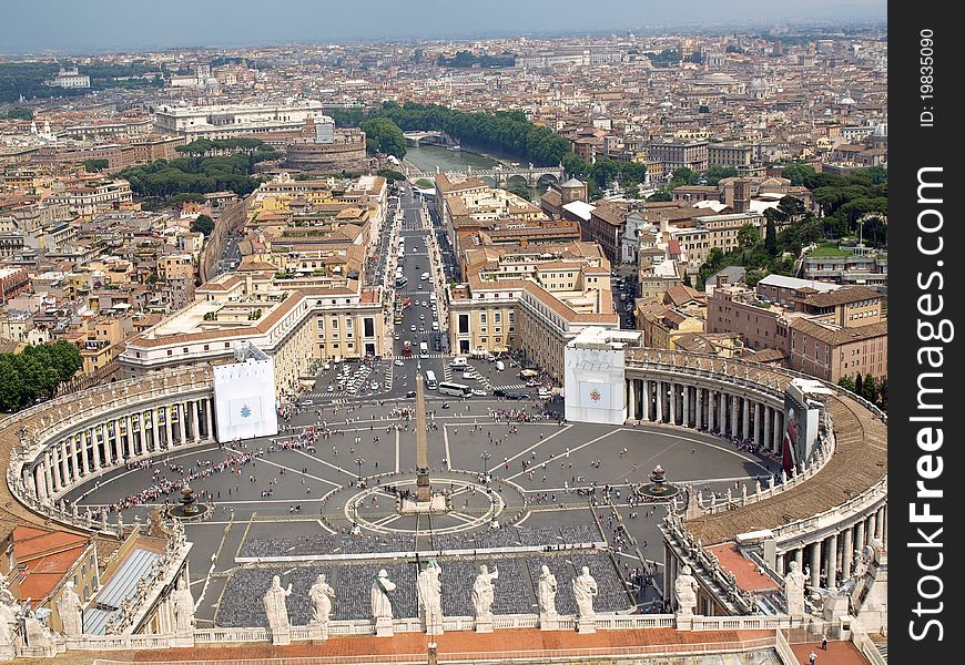 St.Peter's Square,Vatican-view from above
