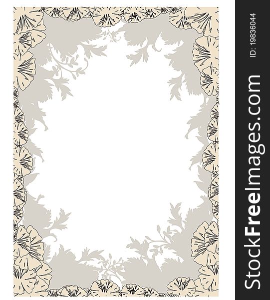 Frame with flowers, ideal for letters and cards. Frame with flowers, ideal for letters and cards