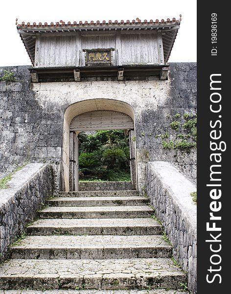 Kyukeimon Gate, Shuri Castle, Okinawa Japan