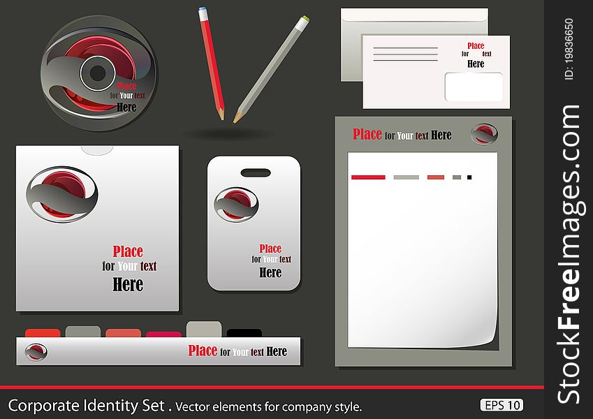 Set of corporate identity templates. illustration.