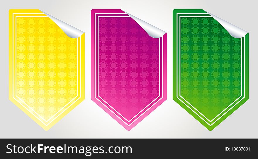 Colorful Labels on a background for a design