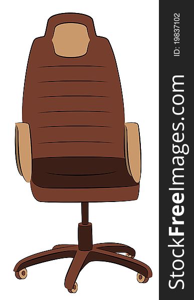 The office chair from imitation leather