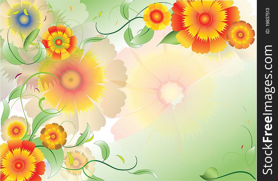 Color Flowers Background4
