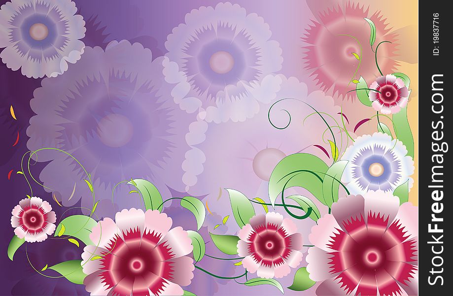 Color Purple Flowers Background3