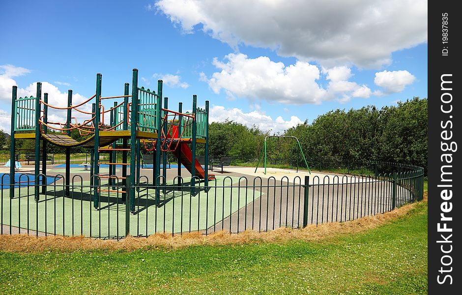 Colorful Children's Playground in Park