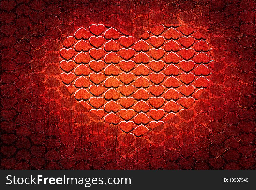 HEART ON GRUNGE TEXTURE FOR BACKGROUND & IMAGE. HEART ON GRUNGE TEXTURE FOR BACKGROUND & IMAGE