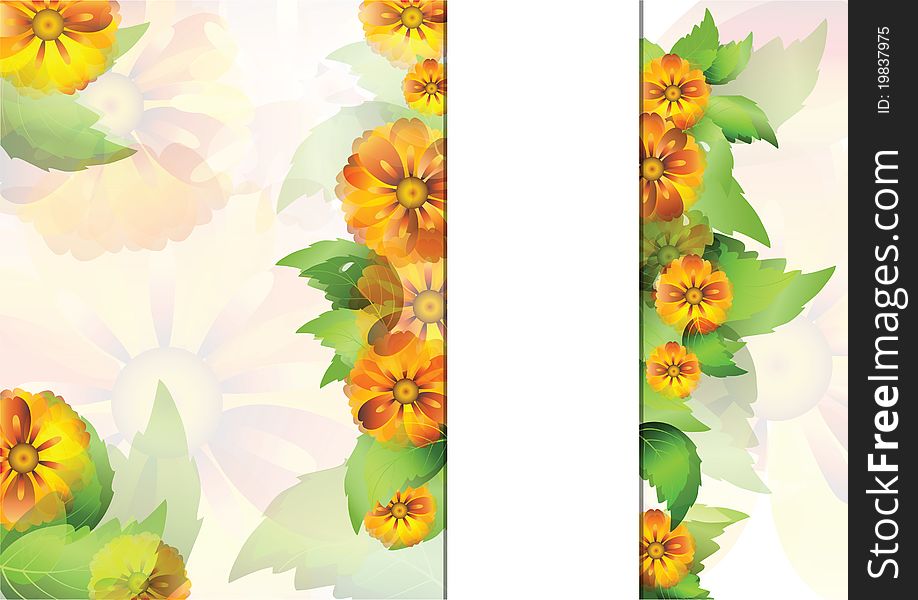 Everlasting Flowers With Space Strip For Your Text