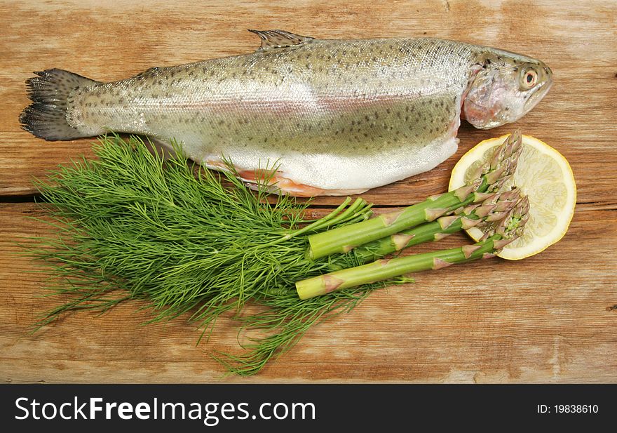 Trout and herbs