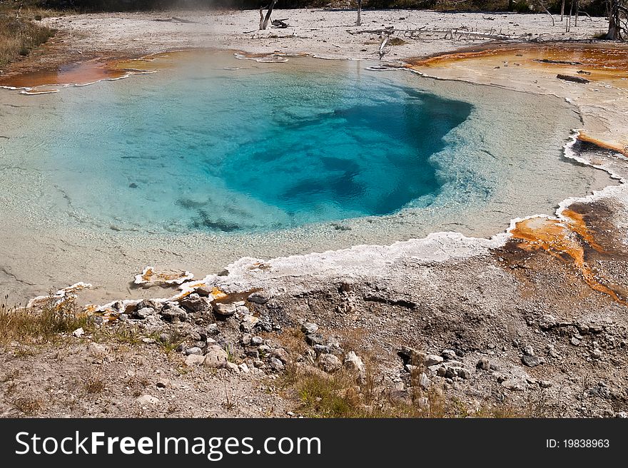 Hot spring. Natural pool in Yellowstone. Hot spring. Natural pool in Yellowstone