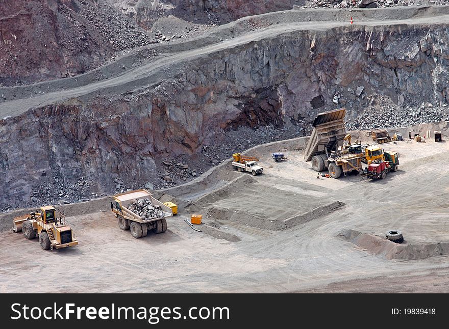 A Maintenance Area in a Large Stone Quarry.