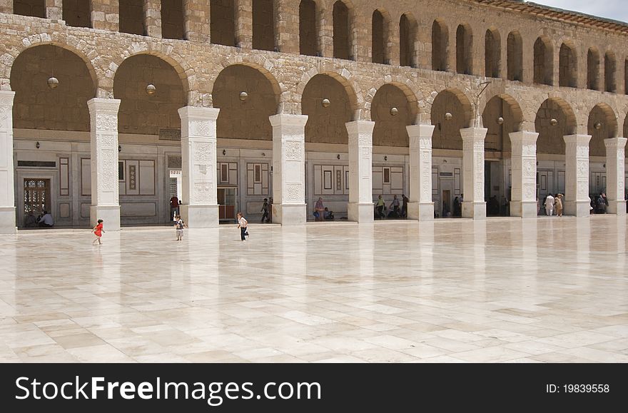 View of Omayyad Mosque and its plaza