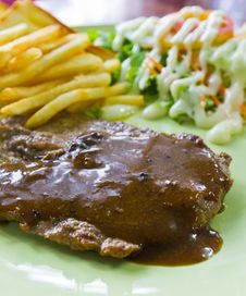 Steak With Fresh Vegetables Salad Stock Photos Steak With Fresh Vegetables Salad Stock Photos