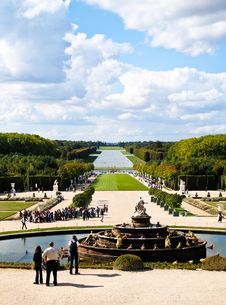 Versailles Castle Garden With Fountain In France Royalty Free Stock Photography Versailles Castle Garden With Fountain In France Royalty Free Stock Photography