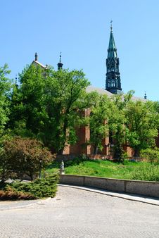 Cathedral In Sandomierz, Poland Stock Photography Cathedral In Sandomierz, Poland Stock Photography