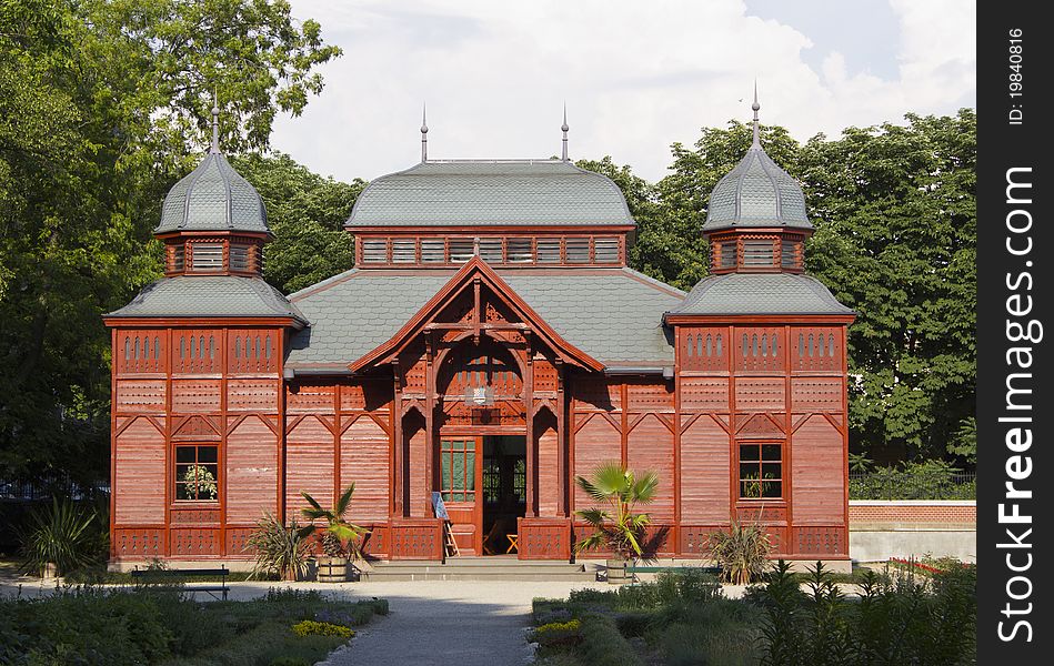 Pavillion in botanical garden in Zagreb