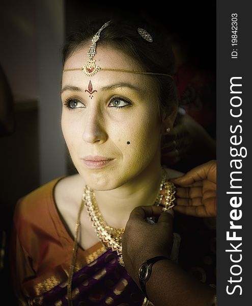 Indian Wedding - Preparation Of Bride