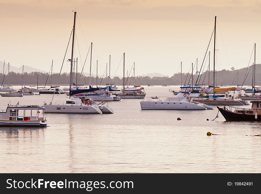 Ao Chalong marina, Phuket province,Thailand. Ao Chalong marina, Phuket province,Thailand.