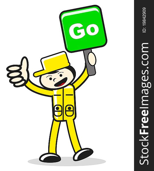 Go forward sign created by  character
