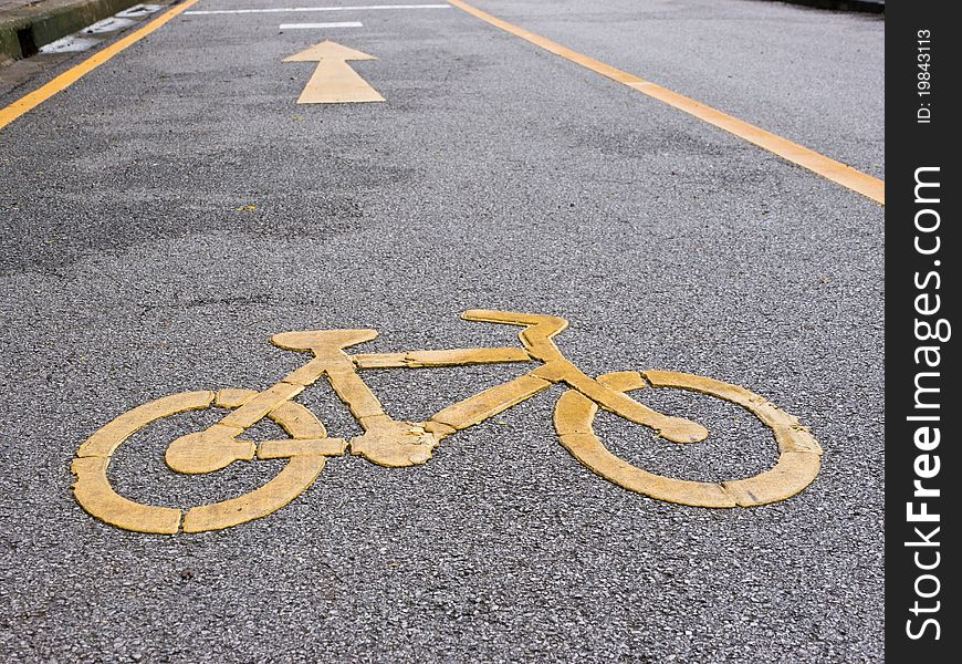 Bicycle way in a park