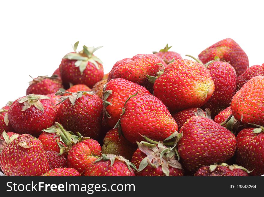 Fresh red strawberry isolated on white background. Fresh red strawberry isolated on white background