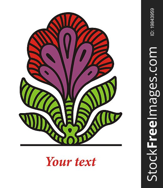 Bright flower, with space for your text