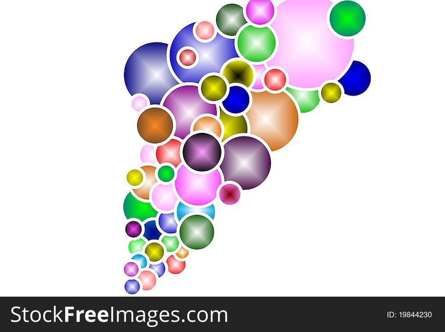 Illustration of colorful circles background