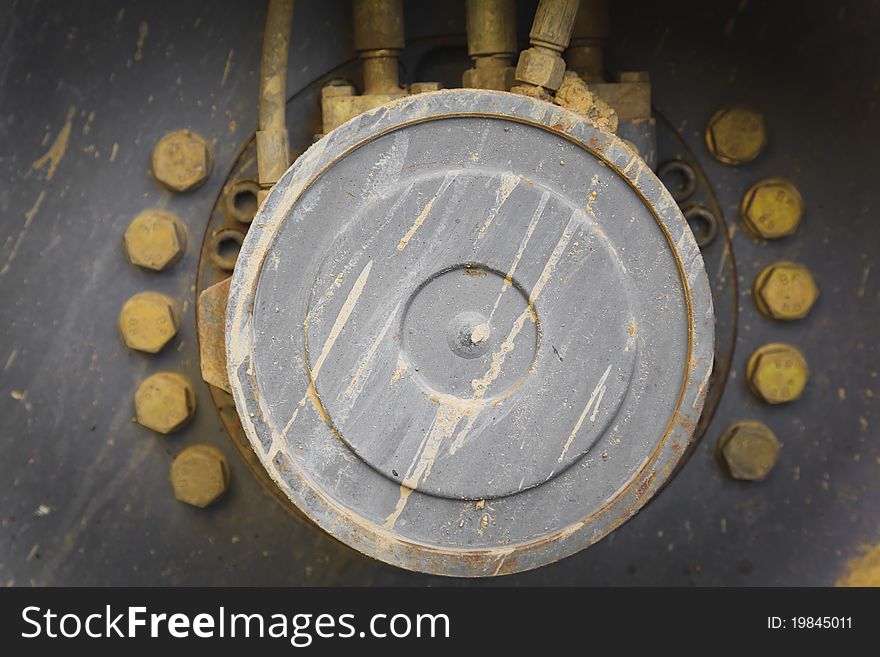 Abstract detail of a wheel from a road equipment. Abstract detail of a wheel from a road equipment