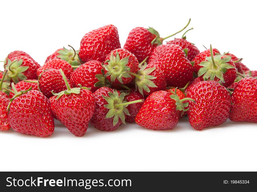 Fresh Strawberry Isolated On White.