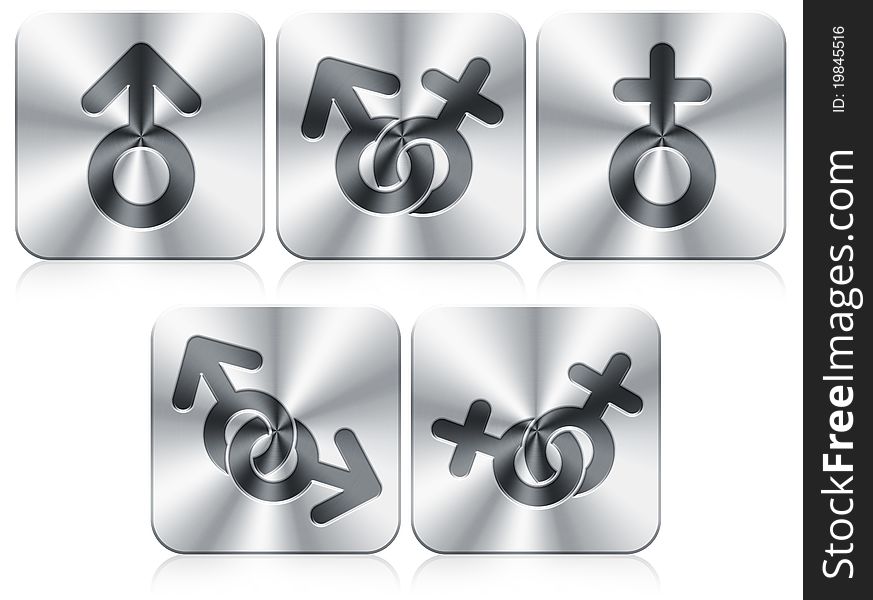 Icons about male and female. Icons about male and female