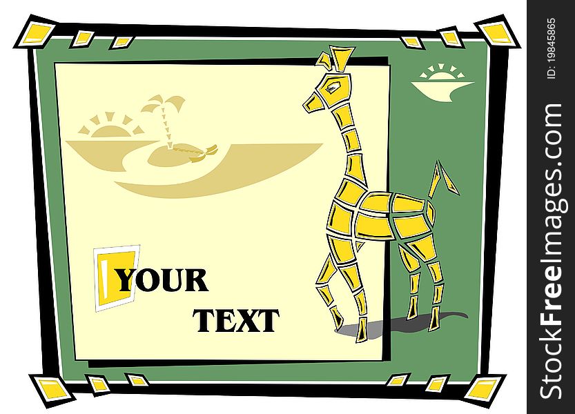 Abstract mosaic Giraffe.
Post-Card