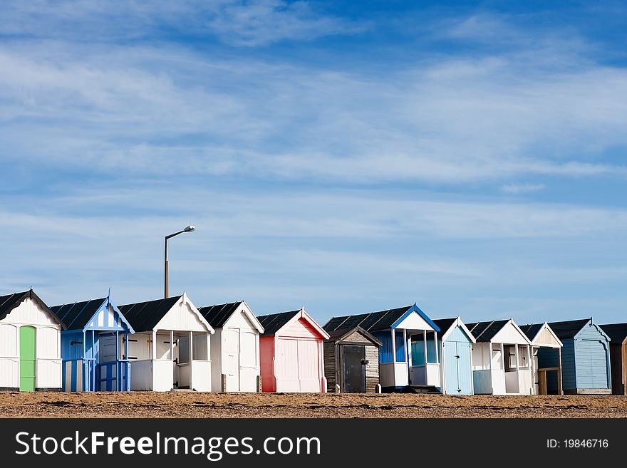 Typical English Beach Huts