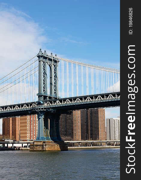 Manhattan Bridge In New York City