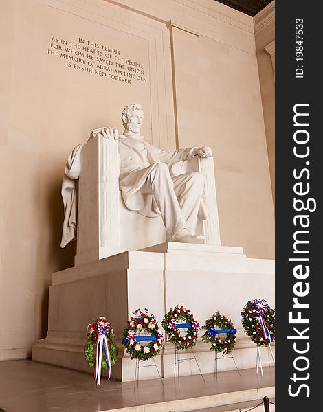 Lincoln memorial in Washington DC.