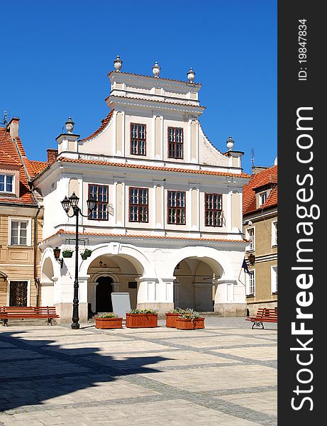 The view of Sandomierz downtown at daylight Poland. The view of Sandomierz downtown at daylight Poland.