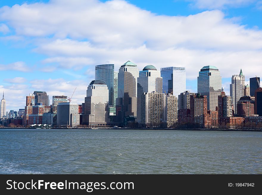 New York City Skyline in day time.