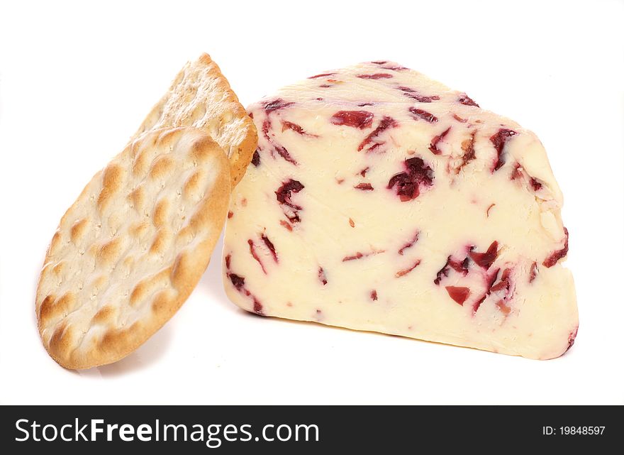 Wensleydale and Cranberry cheese and biscuits studio cutout