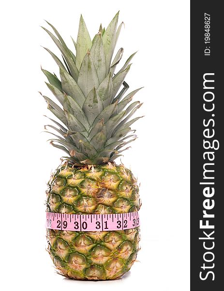 Pineapple with tape measure studio cutout