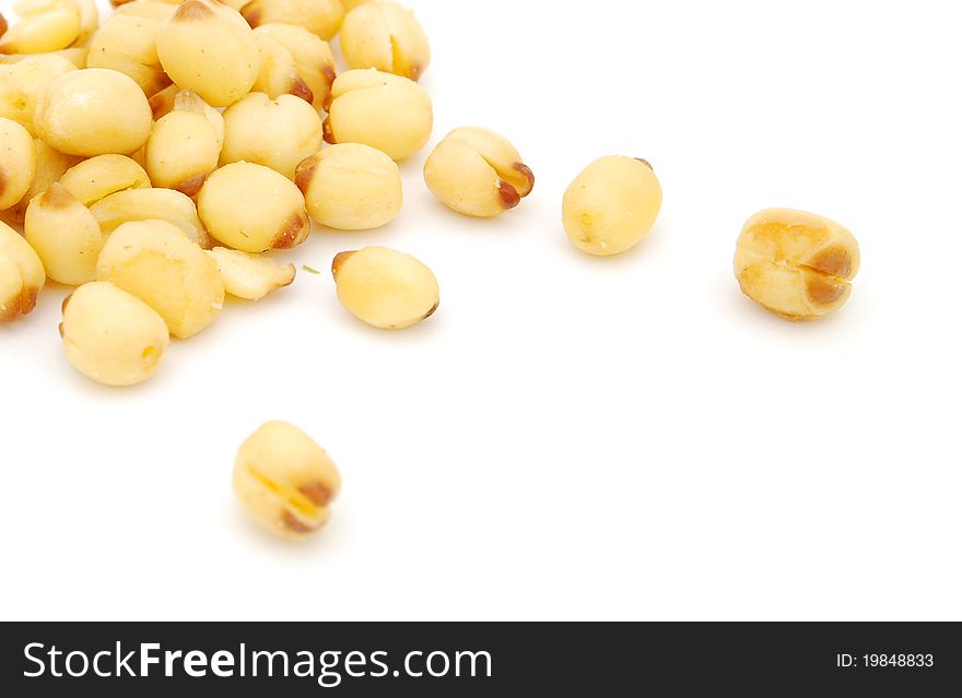 Closeup on lotus seed snacks. Closeup on lotus seed snacks