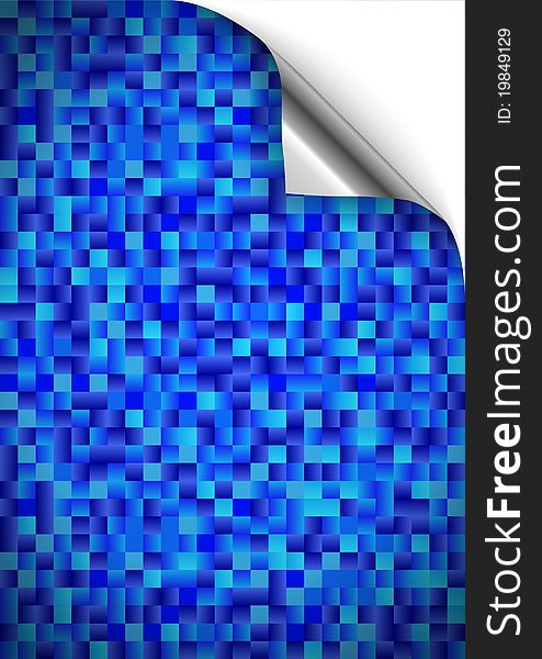 Abstractions of dark blue pixels on sheet. Abstractions of dark blue pixels on sheet