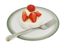 Meringue And Fork Stock Photo Meringue And Fork Stock Photo