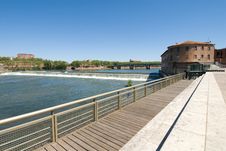 Viewing Platform And Garonne River Stock Image Viewing Platform And Garonne River Stock Image